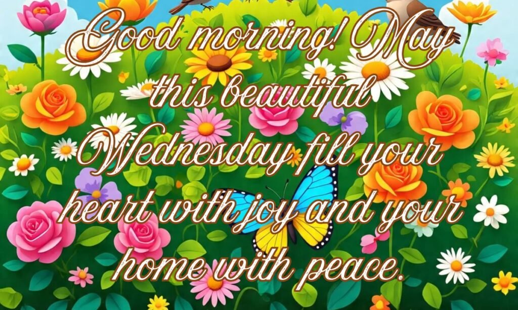 Good morning! May this beautiful Wednesday fill your heart with joy and your home with peace.