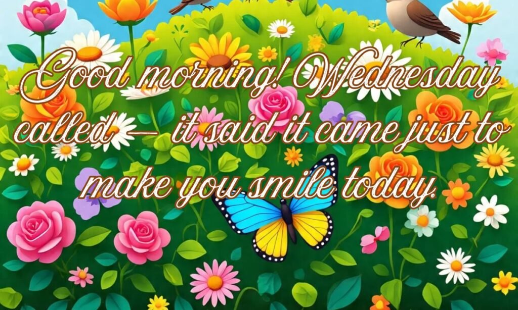 Good morning! Wednesday called — it said it came just to make you smile today.