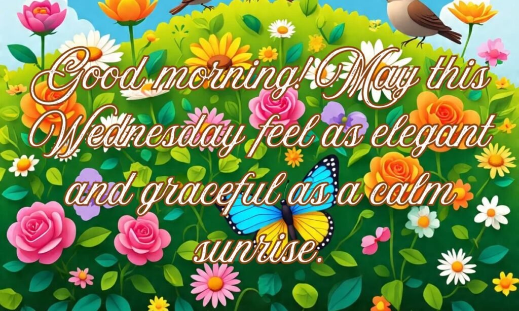 Good morning! May this Wednesday feel as elegant and graceful as a calm sunrise.