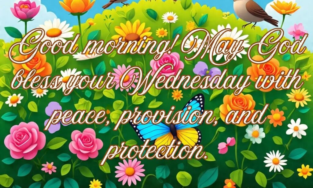 Good morning! May God bless your Wednesday with peace, provision, and protection.