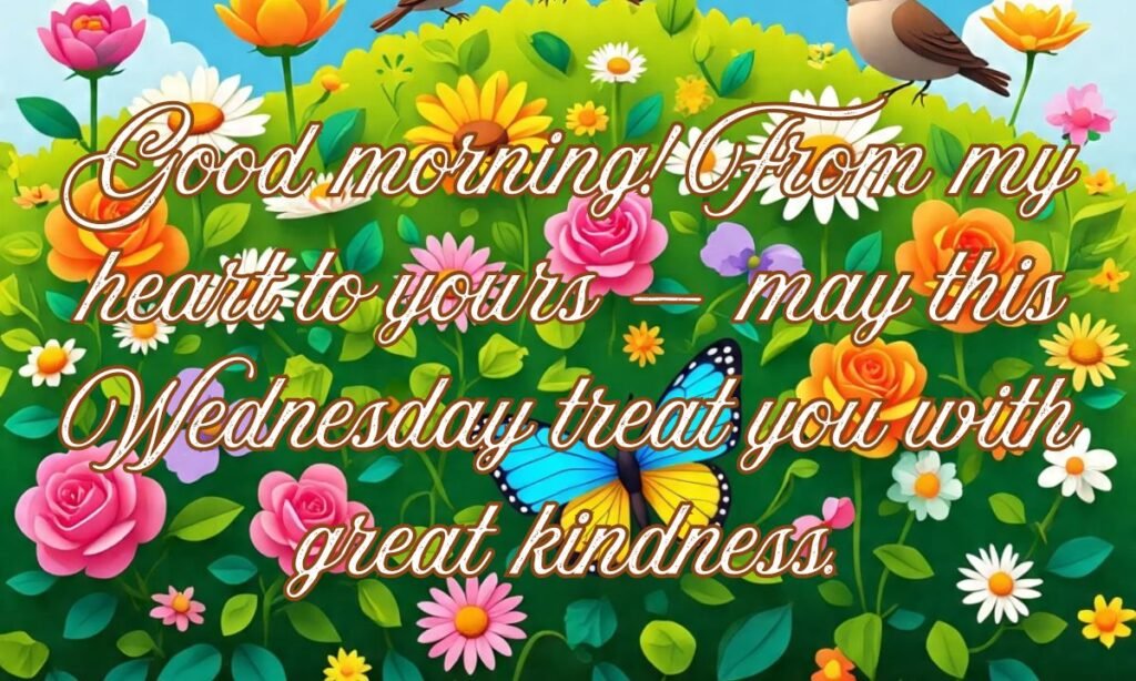 Good morning! From my heart to yours — may this Wednesday treat you with great kindness.