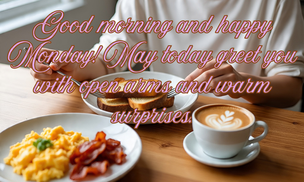 Good morning and happy Monday! May today greet you with open arms and warm surprises.