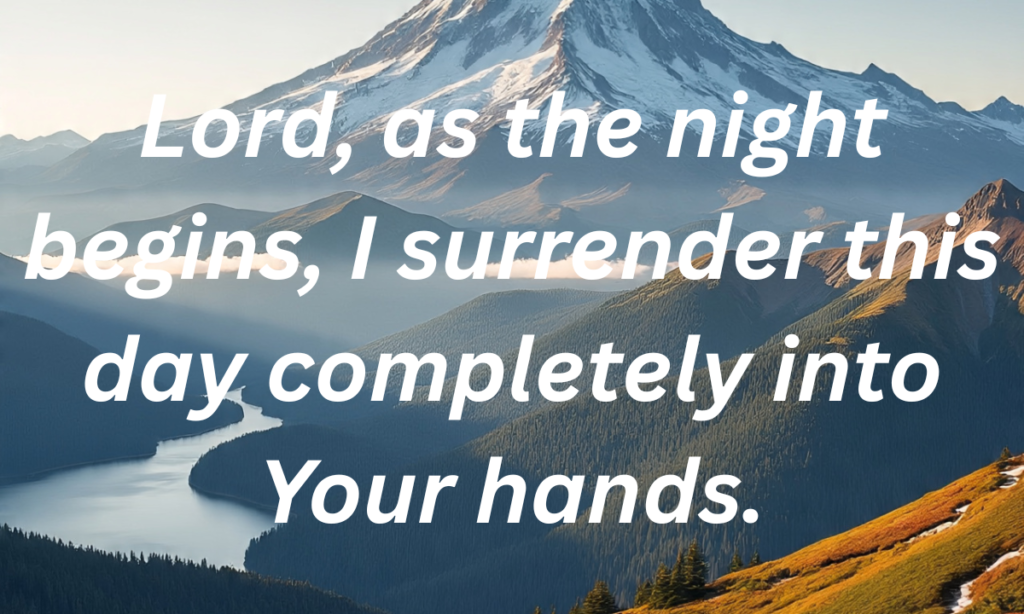 Good Night Prayer For Night Time
