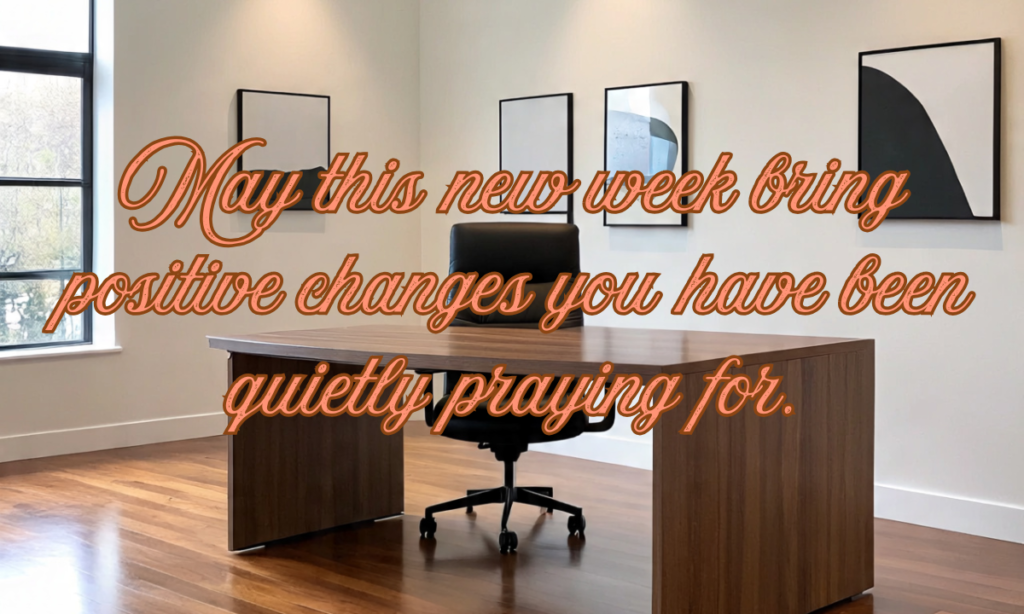 May this new week bring positive changes you have been quietly praying for.