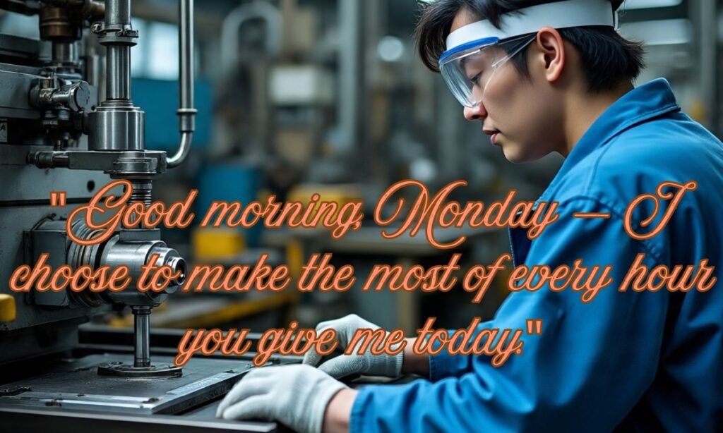 "Good morning, Monday — I choose to make the most of every hour you give me today."