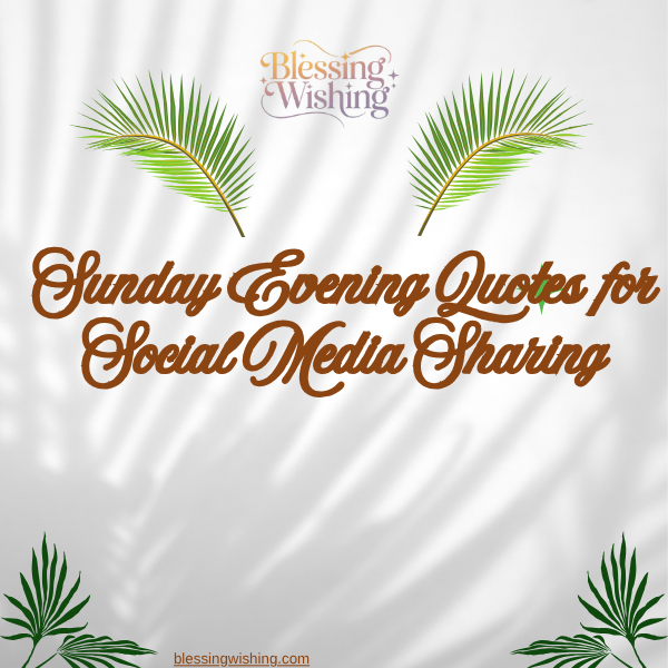 Sunday Evening Quotes & Blessings – Relax, Reflect & Welcome a Peaceful New Week