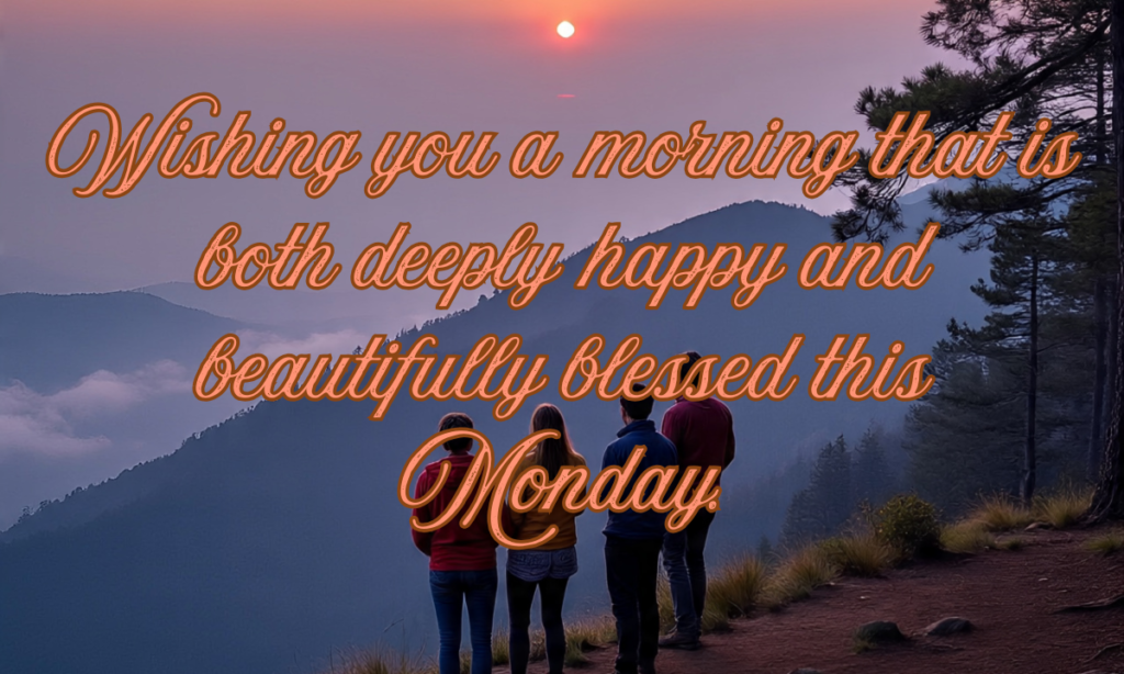 Wishing you a morning that is both deeply happy and beautifully blessed this Monday.