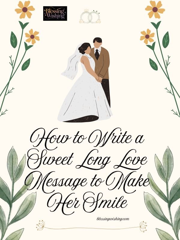 How to Write a Sweet Long Love Message to Make Her Smile