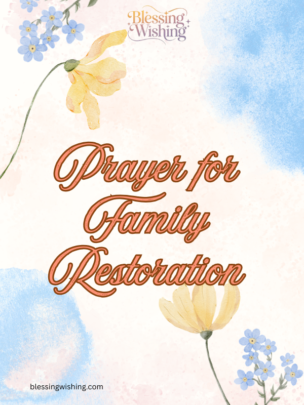 Prayer for Family Restoration