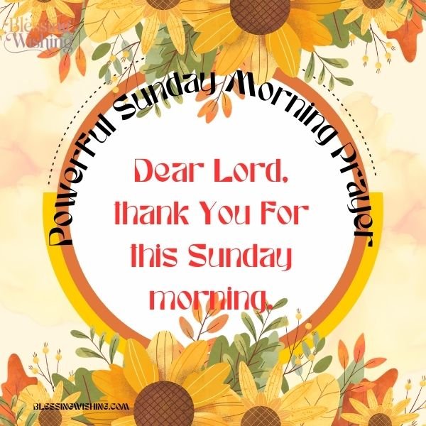 Powerful Sunday Morning Prayer