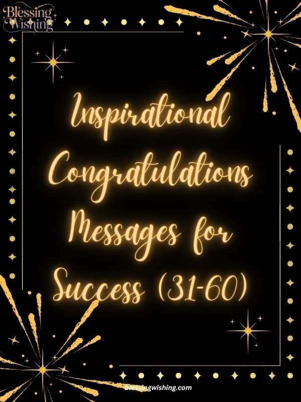 Inspirational Congratulations Messages for Success 