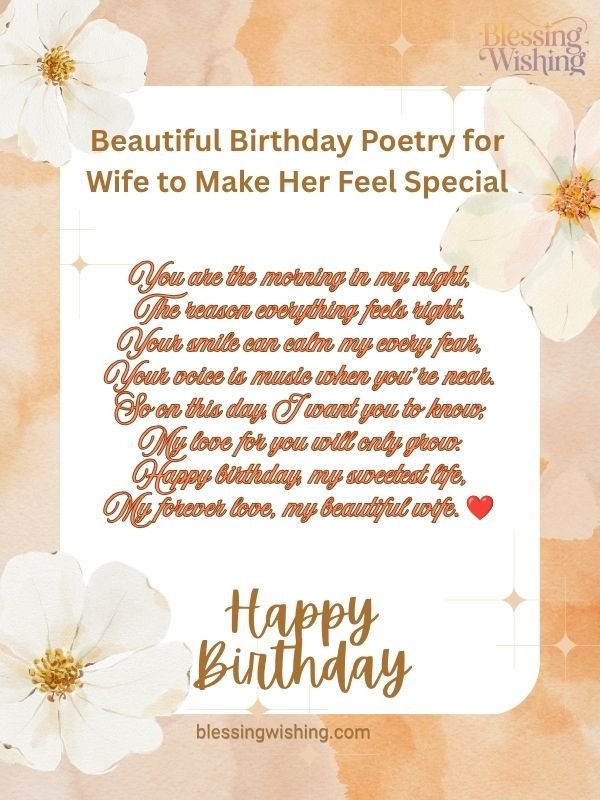 Beautiful Birthday Poetry for Wife to Make Her Feel Special