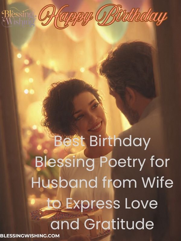 Best Birthday Blessing Poetry for Husband from Wife to Express Love and Gratitude