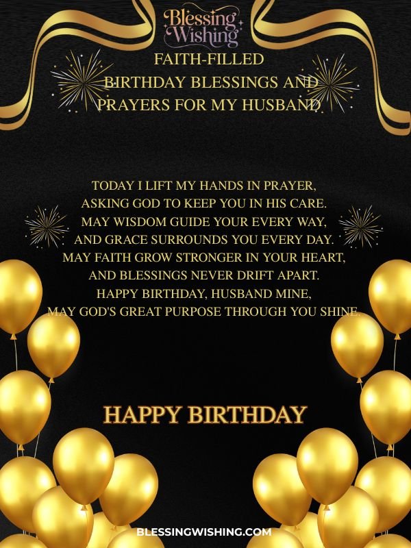 Faith-Filled Birthday Blessings and Prayers for My Husband