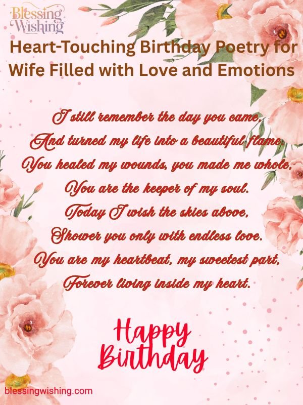  Heart-Touching Birthday Poetry for Wife Filled with Love and Emotions