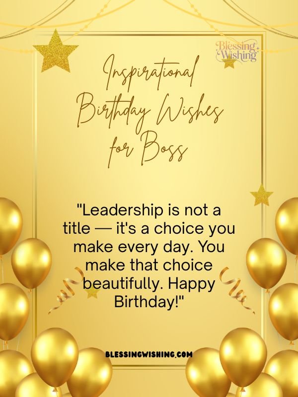 Inspirational Birthday Wishes for Boss