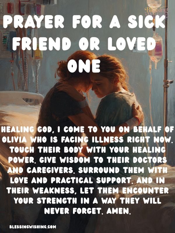 Prayer for a Sick Friend or Loved One