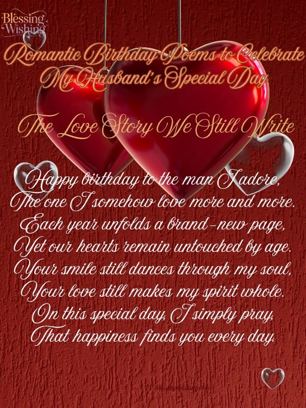 Romantic Birthday Poems to Celebrate My Husband’s Special Day