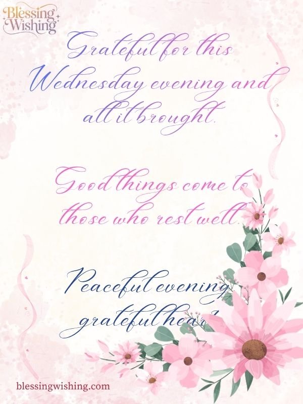 Short Wednesday Evening Quotes and Blessings for Social Media
